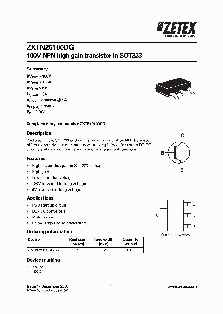 ZXTN25100DG_4430012.PDF Datasheet
