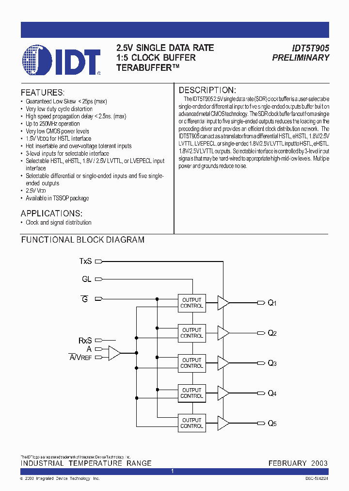 5T905DATASHEET_969164.PDF Datasheet