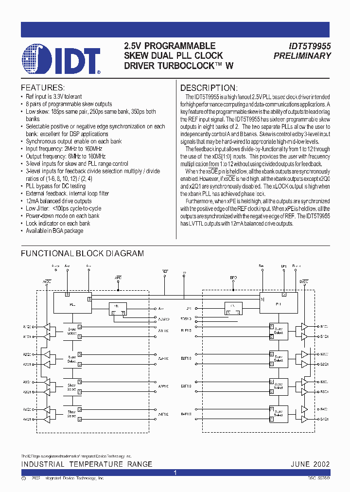 5T9955DATASHEET_969171.PDF Datasheet