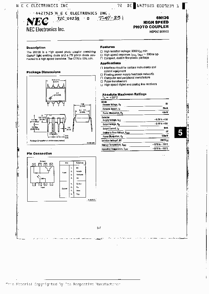 6N136_970084.PDF Datasheet