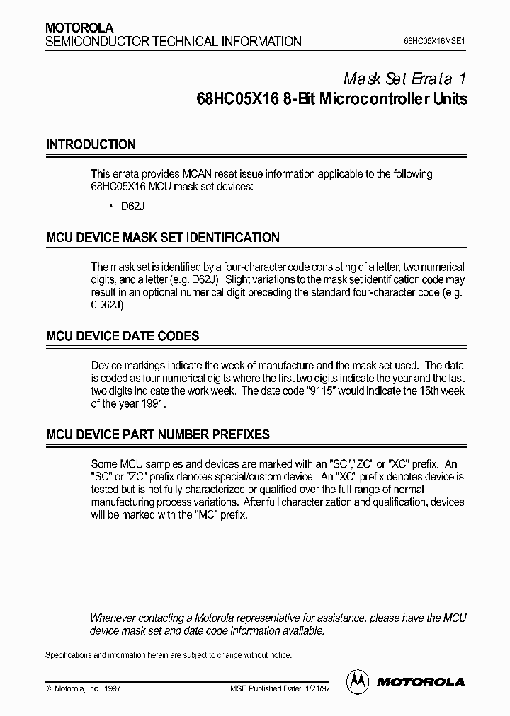 68HC05X16MSE1_970028.PDF Datasheet
