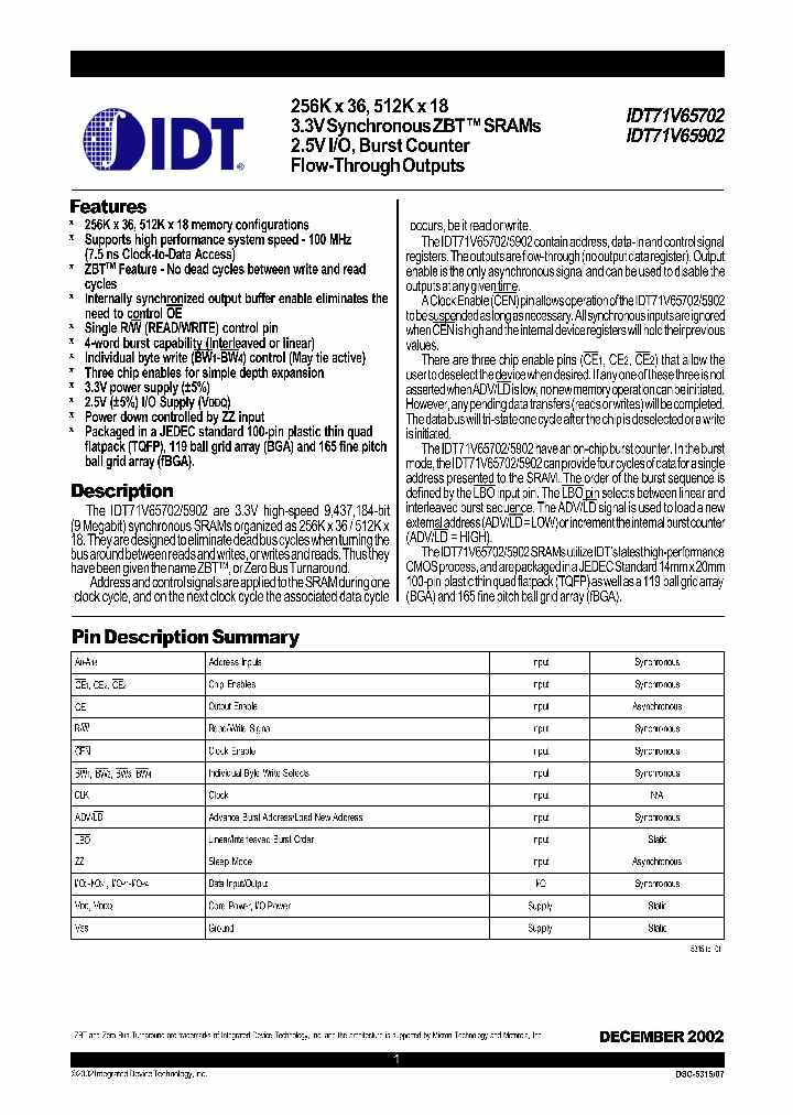 71V65702DS37001_970411.PDF Datasheet