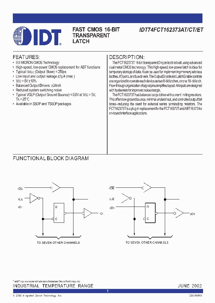 74FCT162373TDS84258_971036.PDF Datasheet
