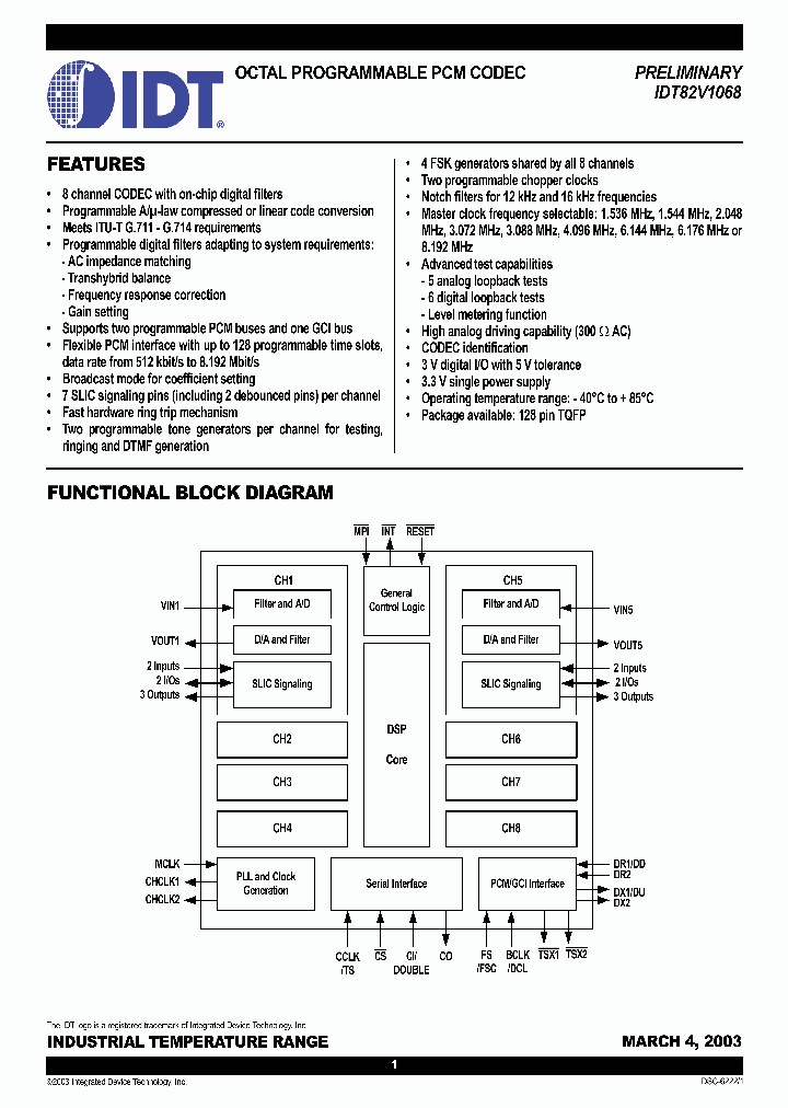 82V1068DS_972086.PDF Datasheet