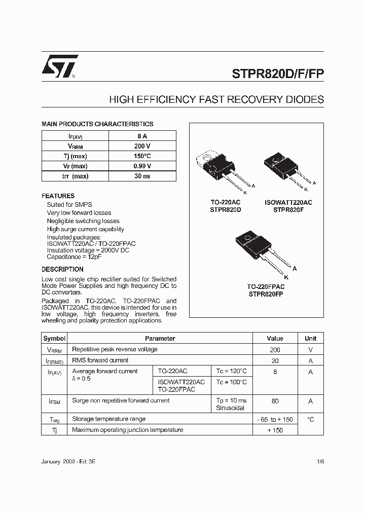 STPR820FP_955893.PDF Datasheet