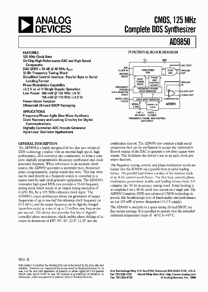 AD9850_973814.PDF Datasheet