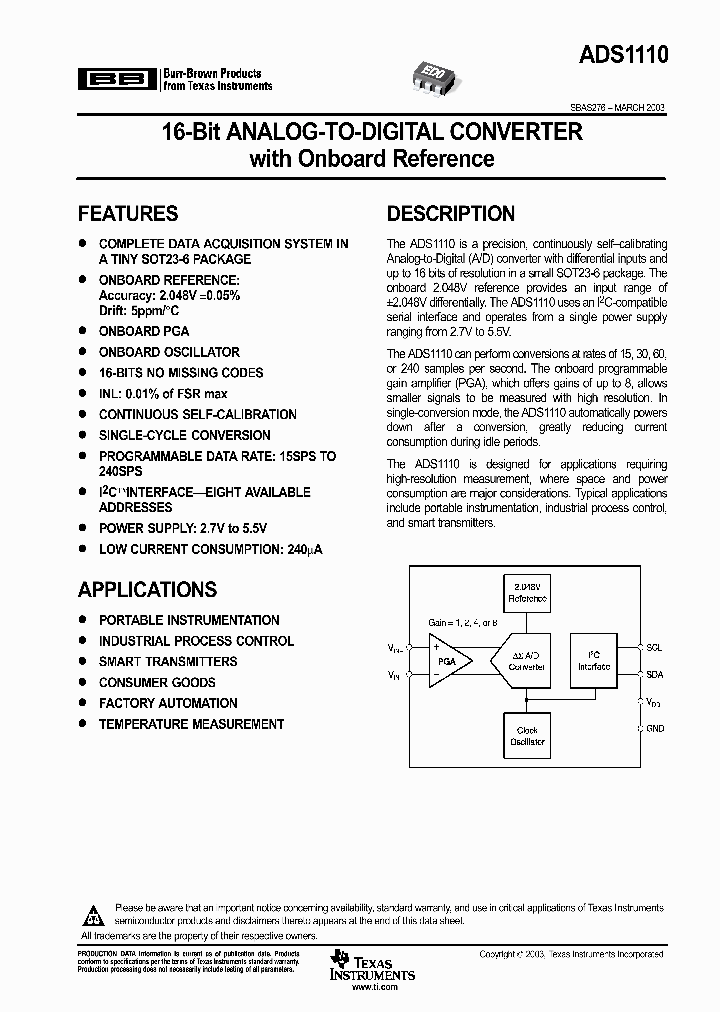 ADS1110_973899.PDF Datasheet