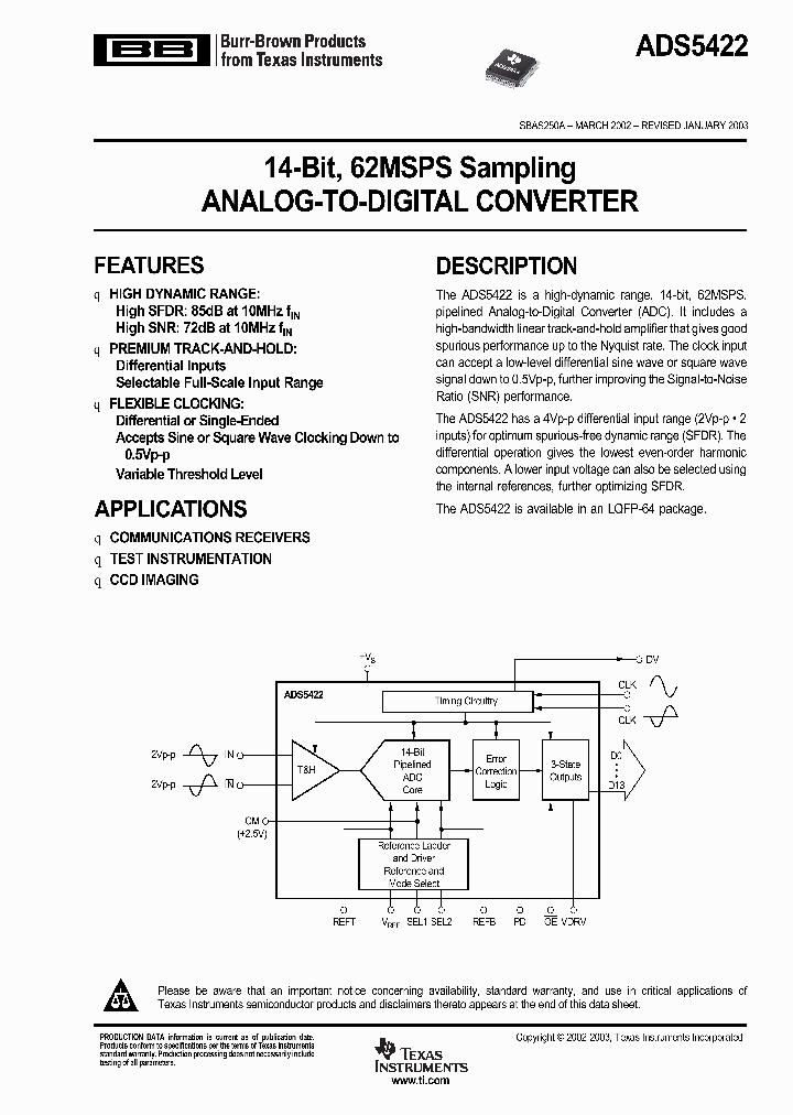 ADS5422_973923.PDF Datasheet