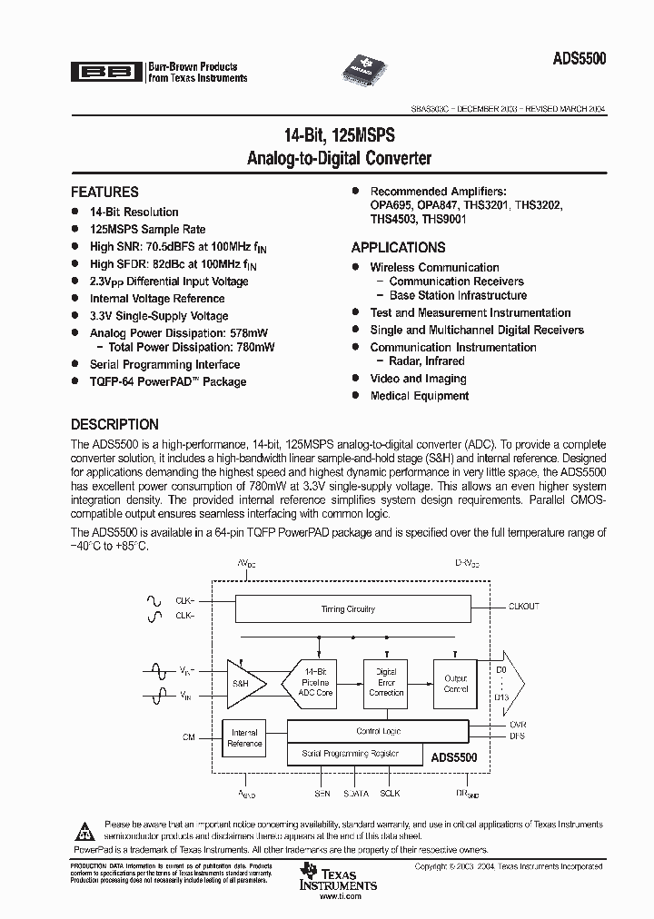 ADS5500_973926.PDF Datasheet