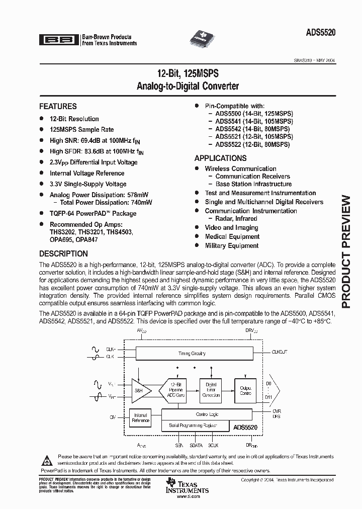 ADS5520_973927.PDF Datasheet