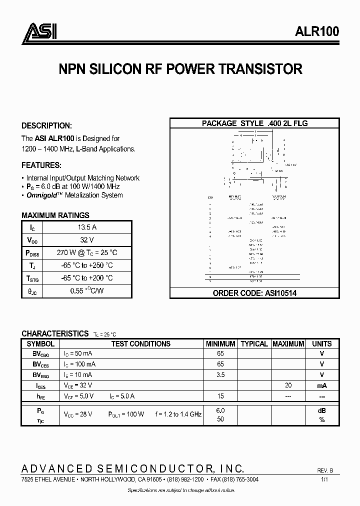 ALR100_974200.PDF Datasheet