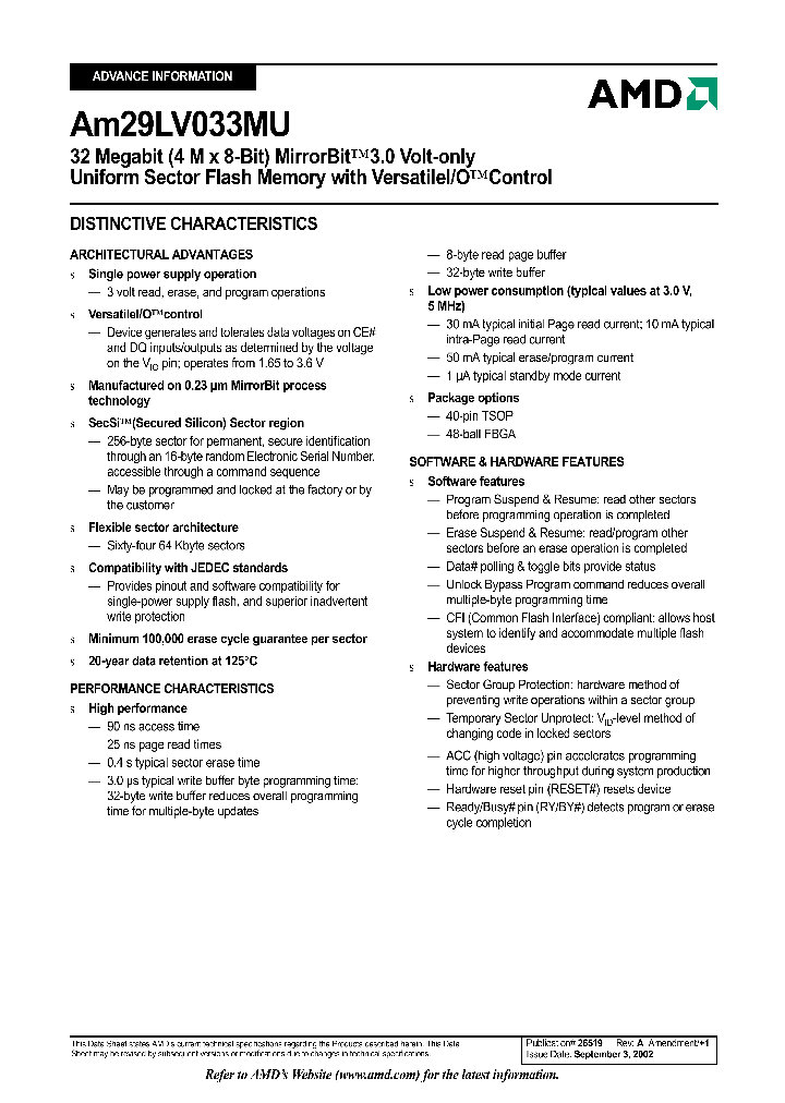 AM29LV033MU_974263.PDF Datasheet