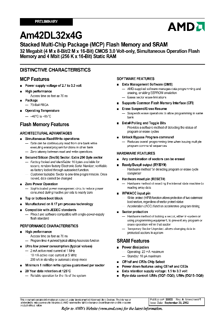 AM42DL32X4G_974303.PDF Datasheet