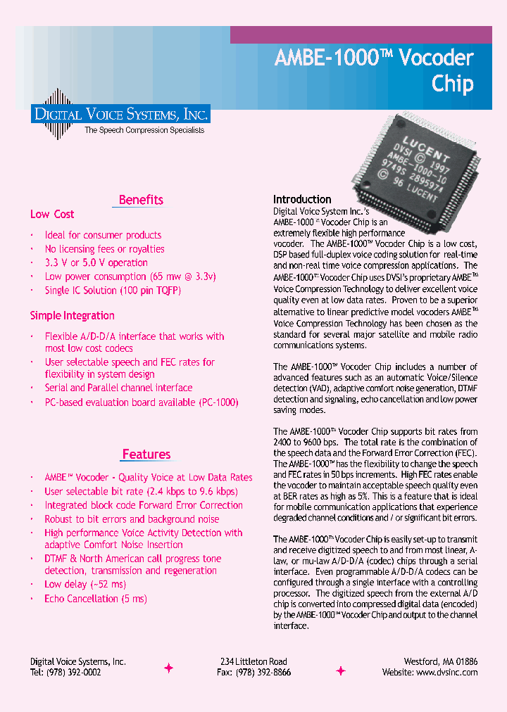 AMBE100_974333.PDF Datasheet