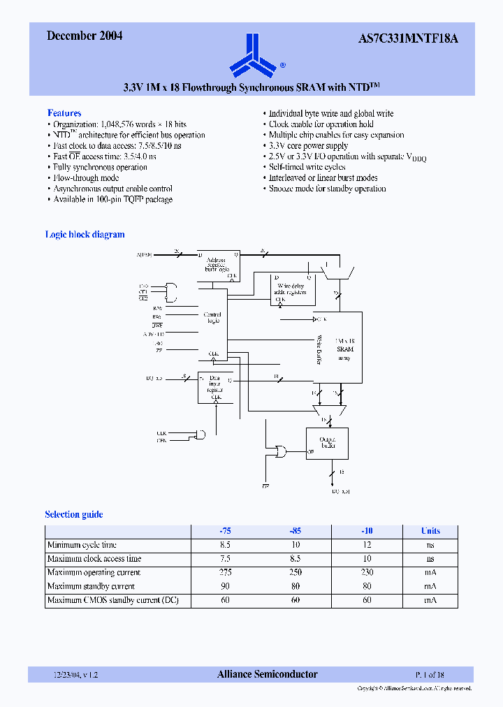AS7C331MNTF18AV12_974721.PDF Datasheet