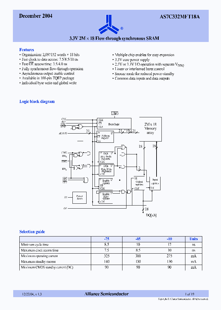 AS7C332MFT18AV13_974737.PDF Datasheet