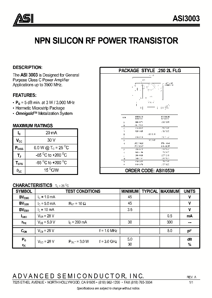 ASI3003_974781.PDF Datasheet