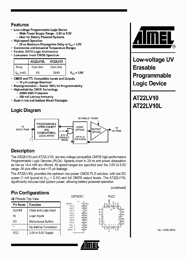 AT22LV10_974824.PDF Datasheet