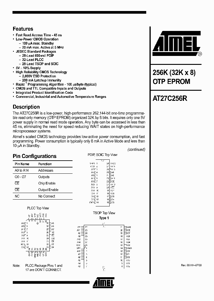 AT27C256R_974854.PDF Datasheet