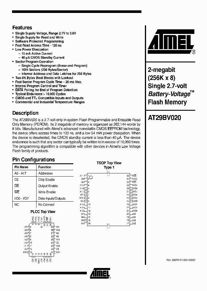 AT29BV020_974880.PDF Datasheet