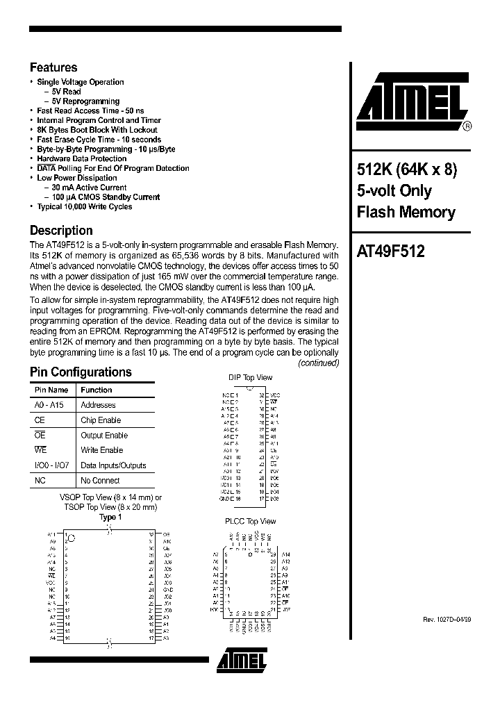 AT49F512_974931.PDF Datasheet
