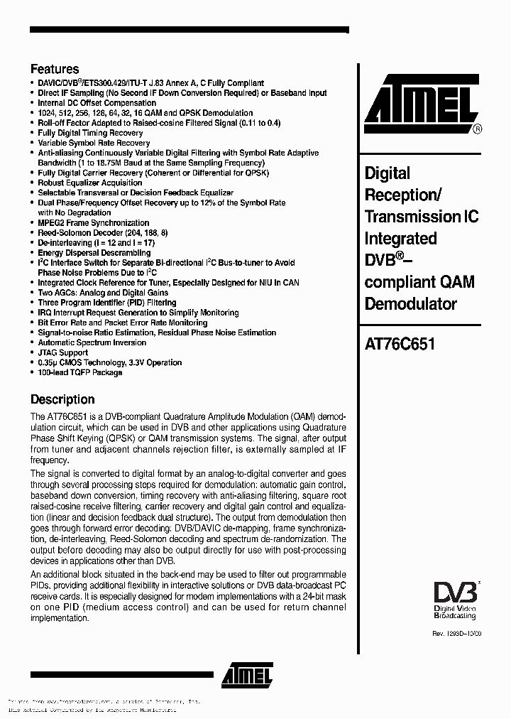AT76C651AC_974962.PDF Datasheet