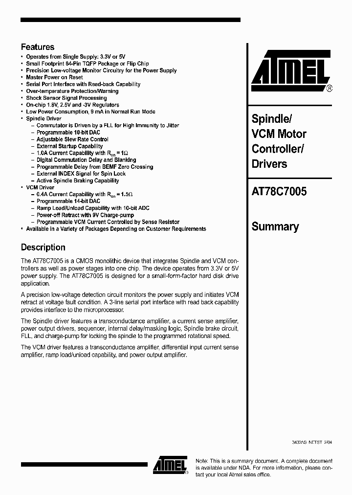 AT78C7005_974969.PDF Datasheet