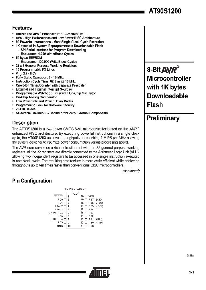 AT90S1200_975025.PDF Datasheet