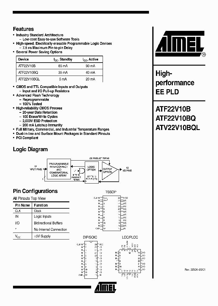 ATF22V10B_975075.PDF Datasheet