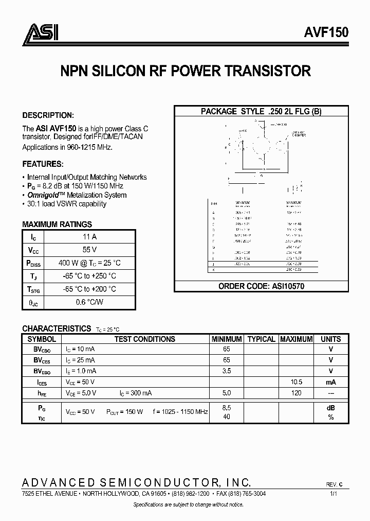 AVF150_975144.PDF Datasheet