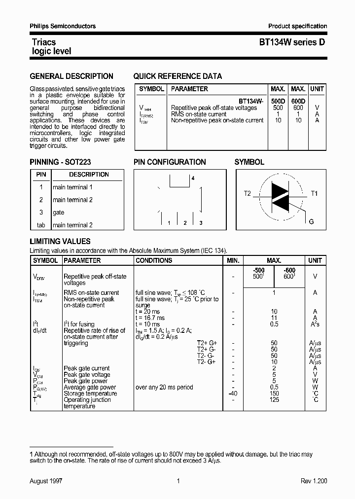BT134WSERIESD1_976605.PDF Datasheet
