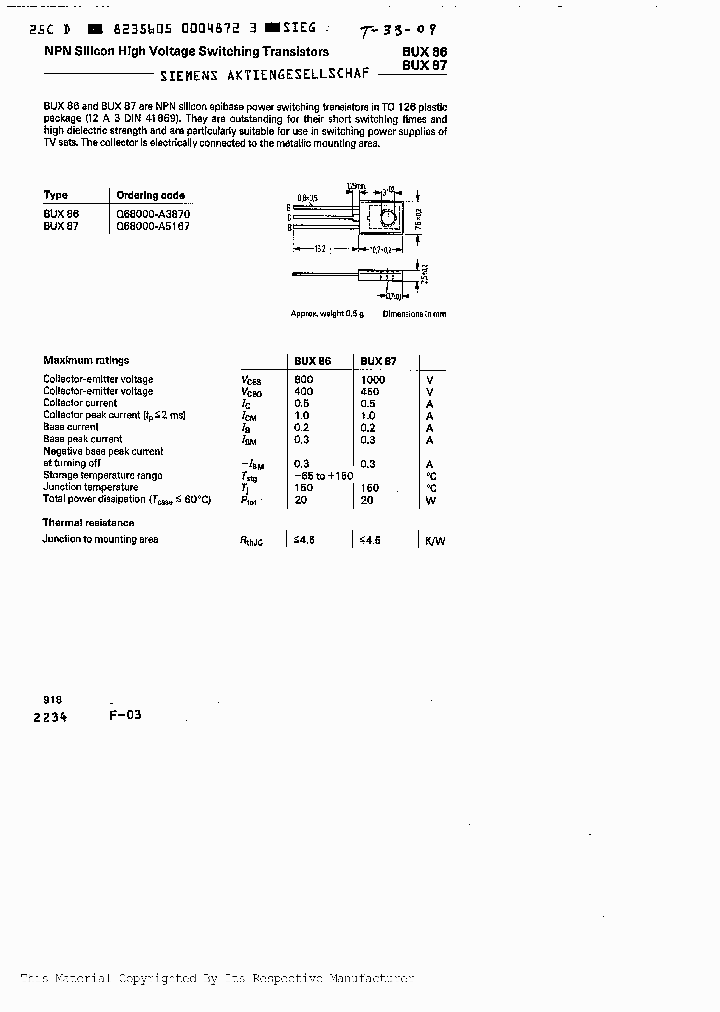BUX86_976964.PDF Datasheet