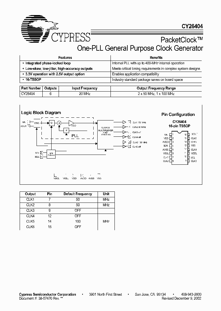 CY26404ZC_978361.PDF Datasheet