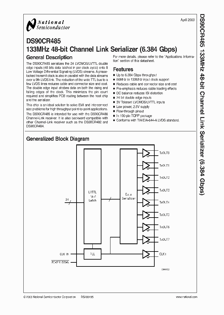 DS90CR485_979357.PDF Datasheet