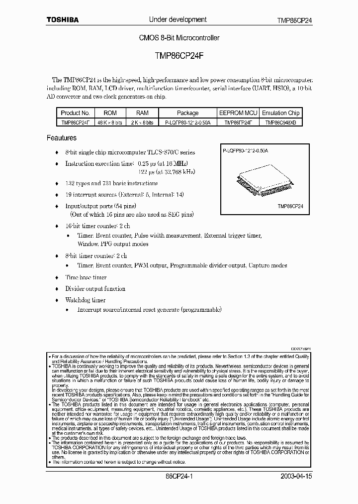 E03041586CP24SUMMARY_979498.PDF Datasheet