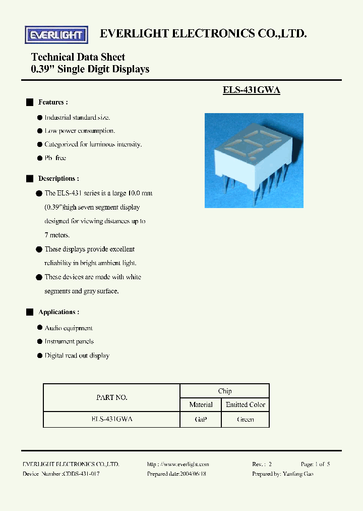 ELS-431GWA_983753.PDF Datasheet