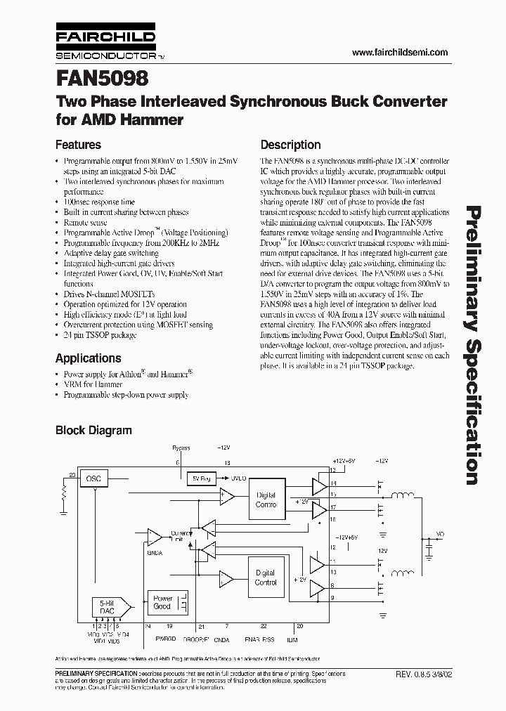 FAN5098_983935.PDF Datasheet