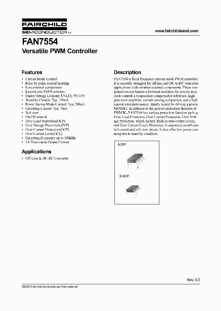 FAN7554FAN7554D_983951.PDF Datasheet
