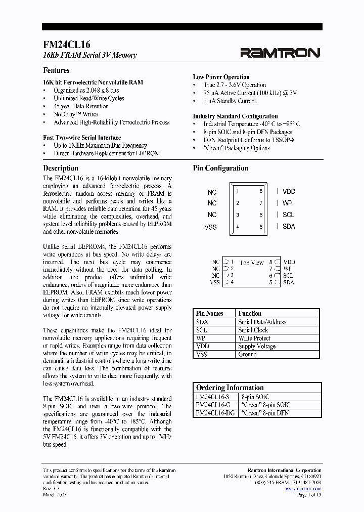 FM24CL16DSR32_984121.PDF Datasheet