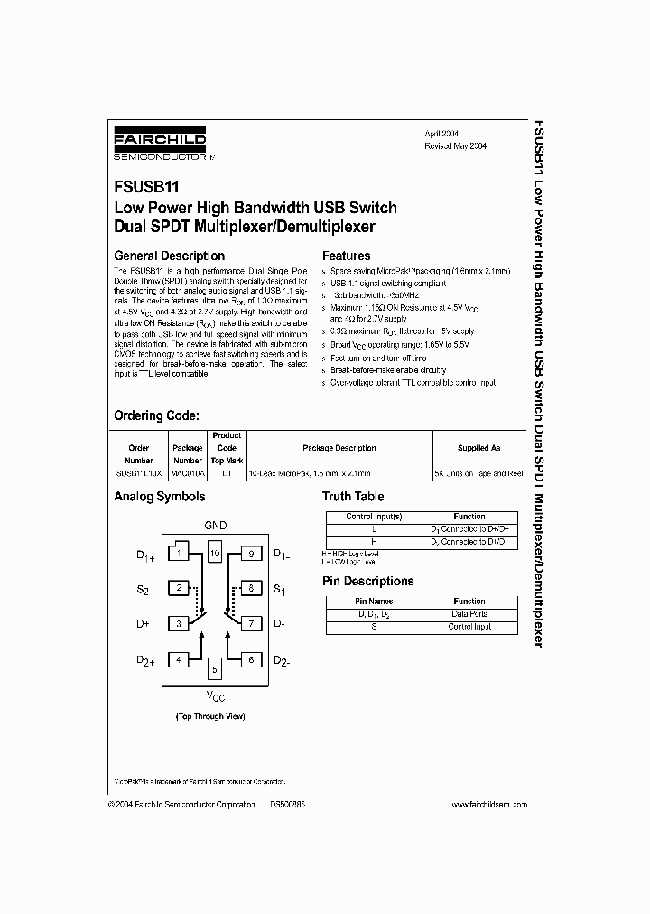FSUSB11_985699.PDF Datasheet