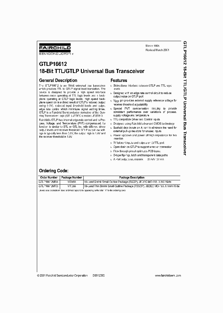 GTLP16612_985856.PDF Datasheet