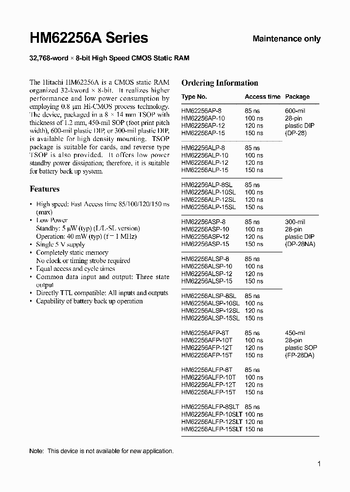 HM62256_986237.PDF Datasheet