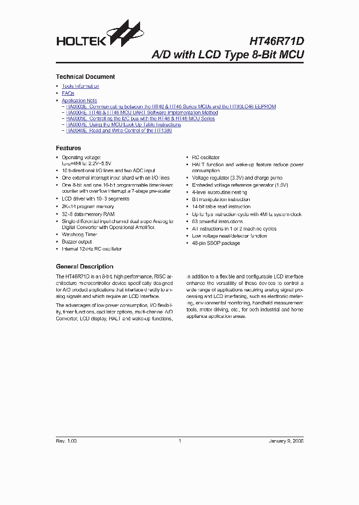 HT46R71D_986405.PDF Datasheet