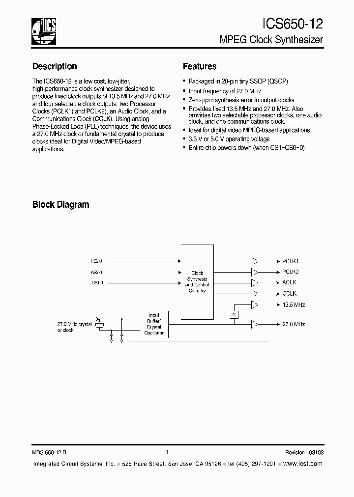 ICS65012_986736.PDF Datasheet