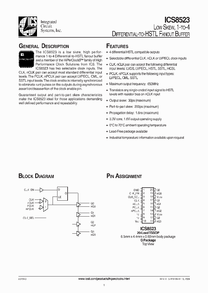 ICS8523_986835.PDF Datasheet