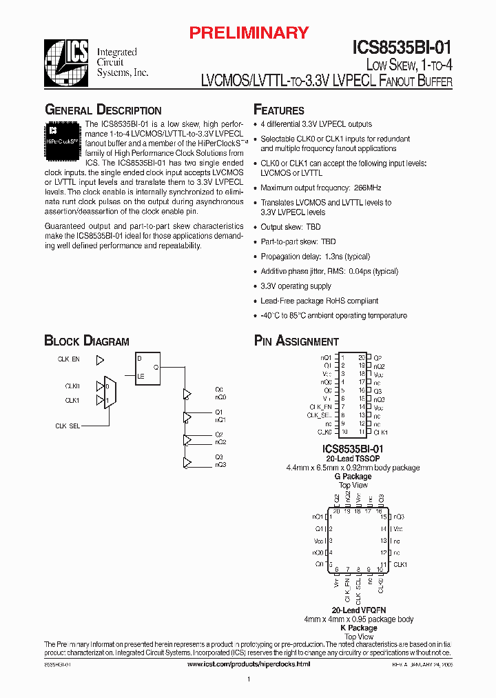 ICS8535-01BI_986867.PDF Datasheet