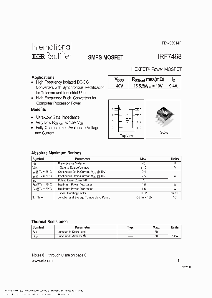 IRF7468_987410.PDF Datasheet