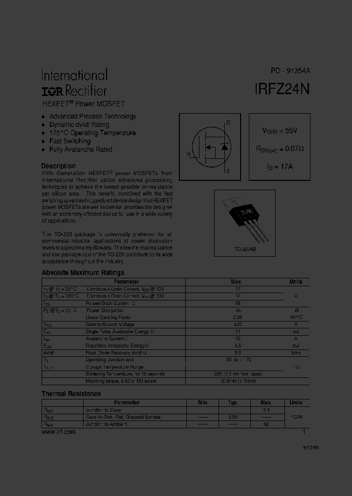 IRFZ24N_987440.PDF Datasheet