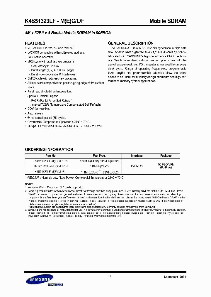 K4S51323LF-F1H_987690.PDF Datasheet