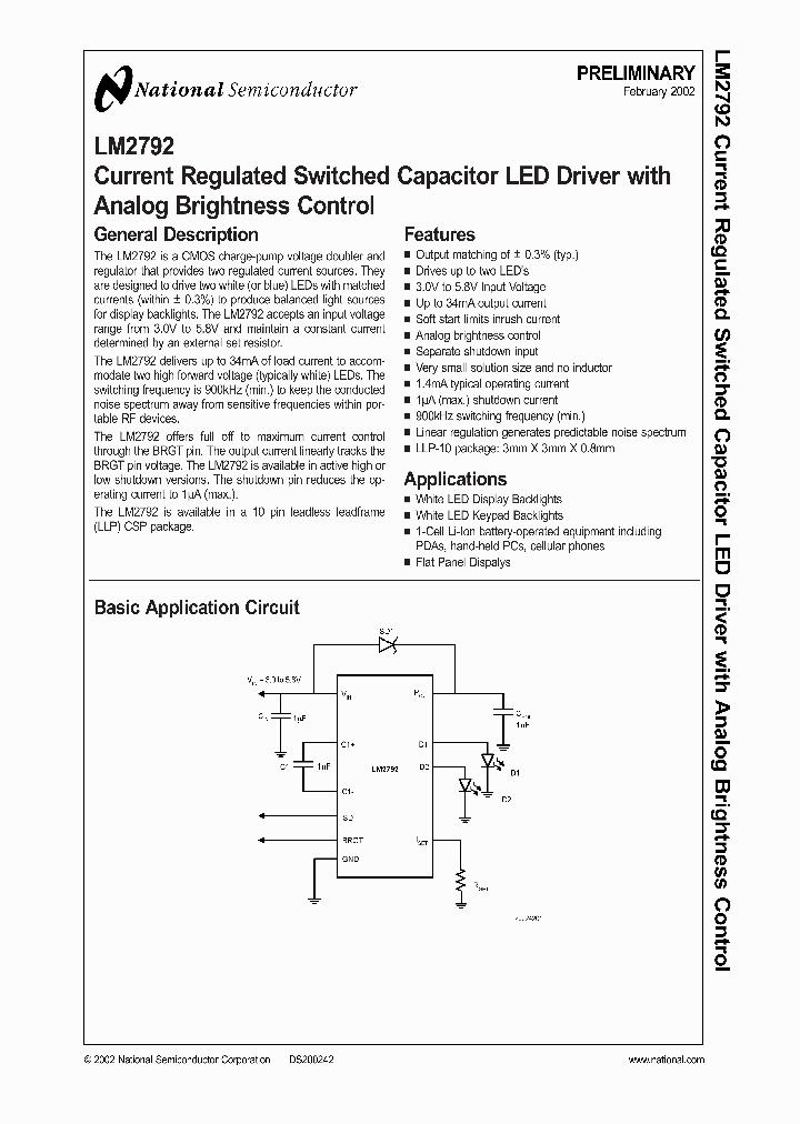 LM2792_988419.PDF Datasheet